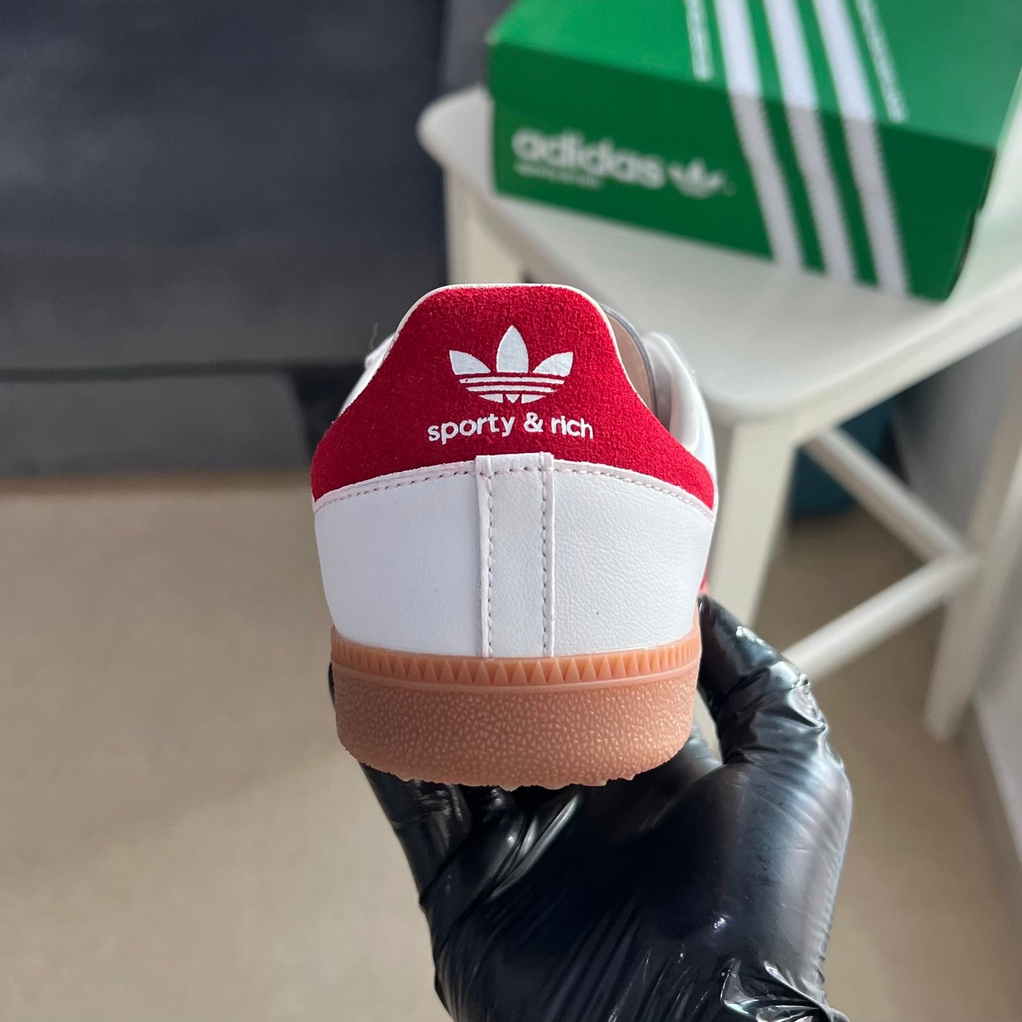 Adidas Samba x Sporty & Rich “White Collegiate Burgundy”