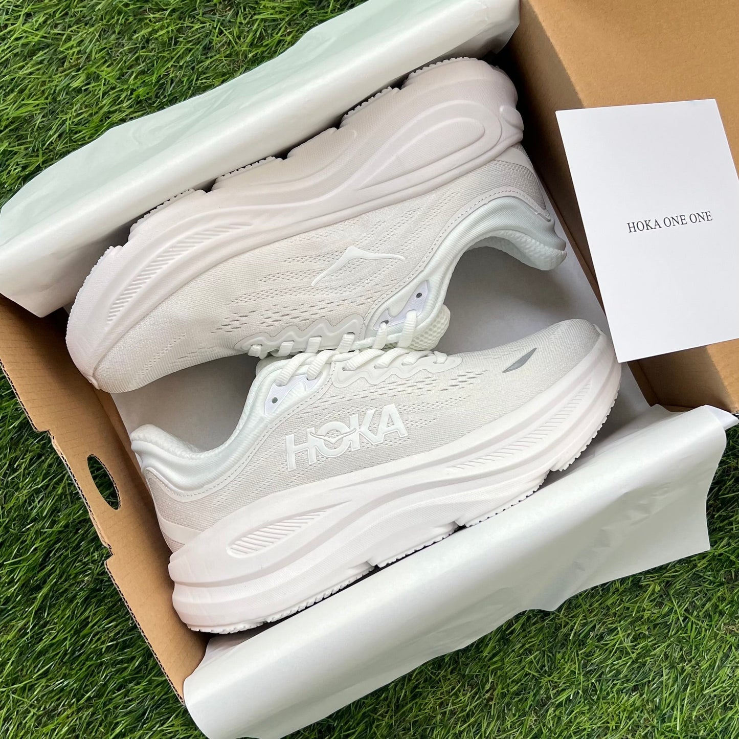 Hoka One One Bondi 9 “Triple White”