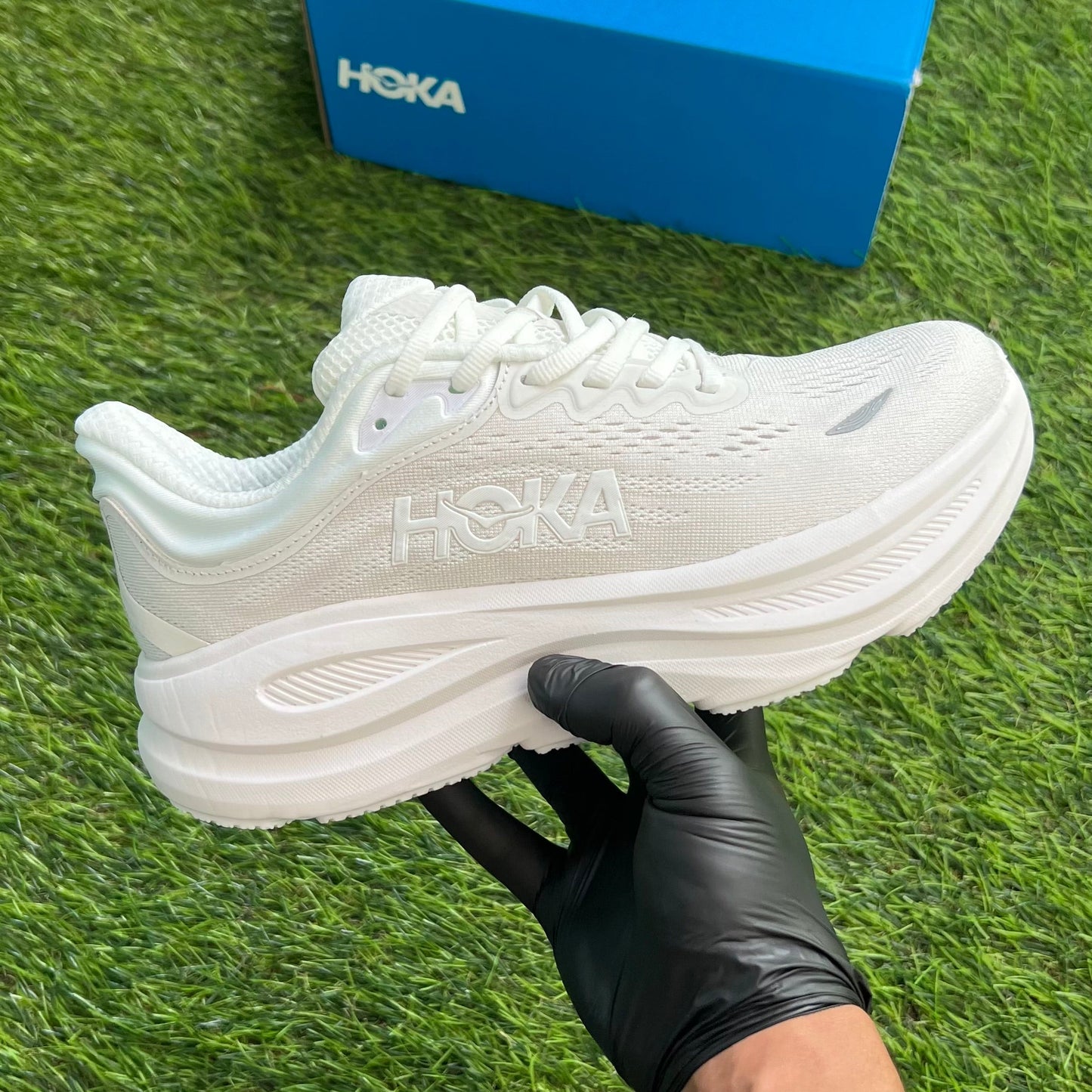 Hoka One One Bondi 9 “Triple White”