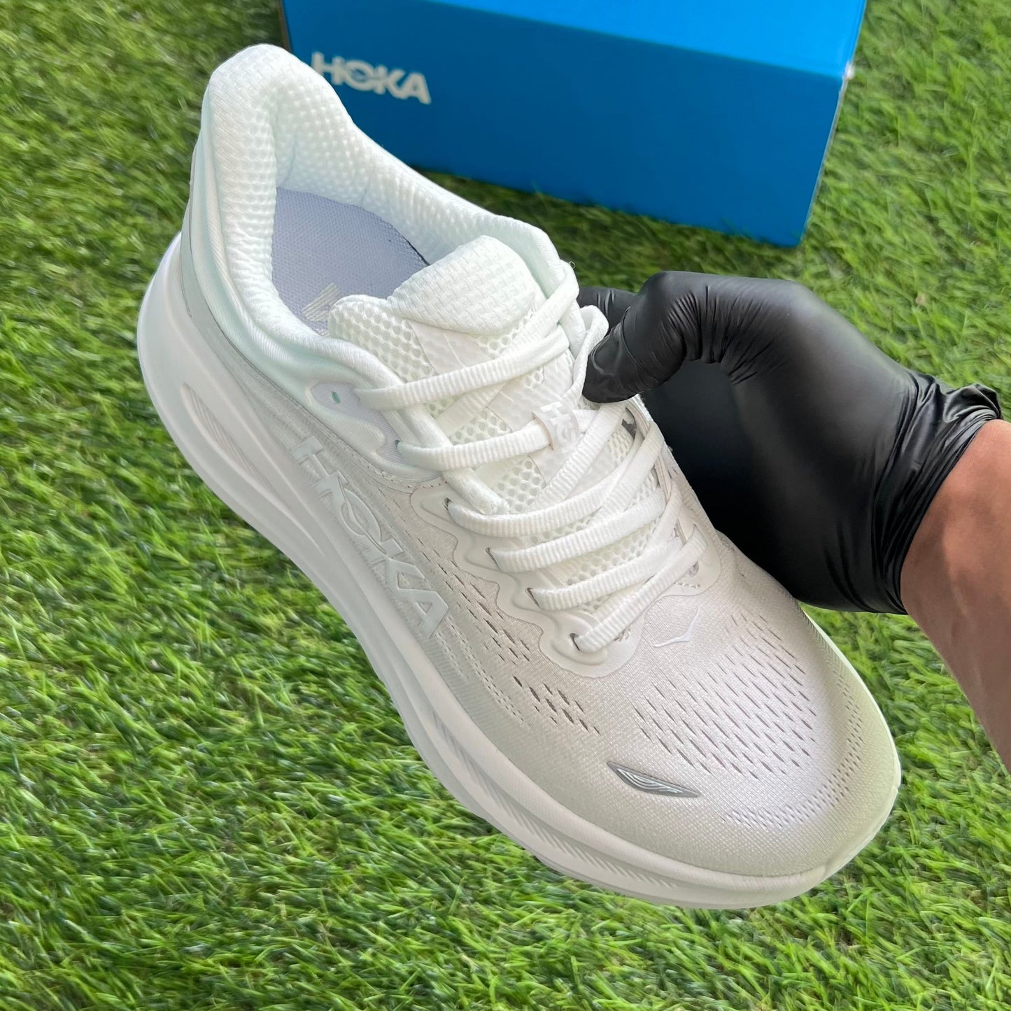 Hoka One One Bondi 9 “Triple White”